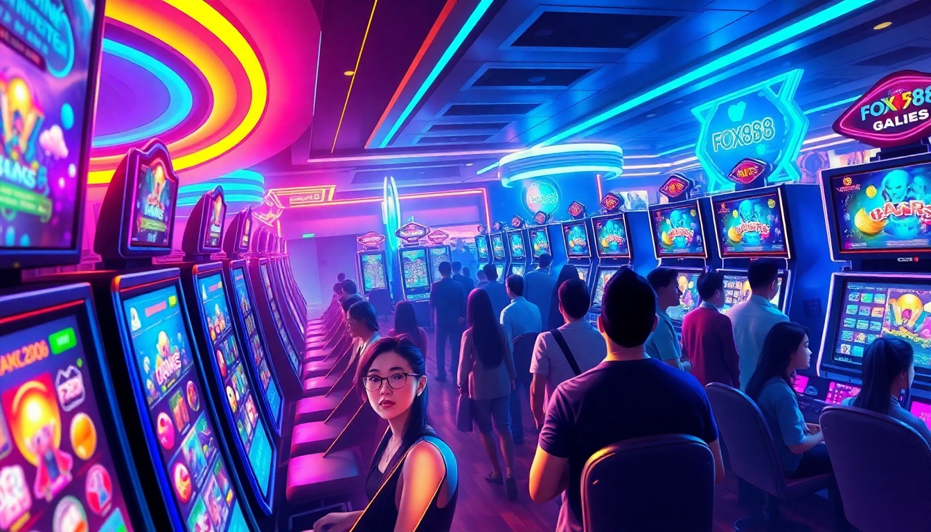 Engage with the thrilling atmosphere of fox888, showcasing vibrant gaming with enthusiastic players.