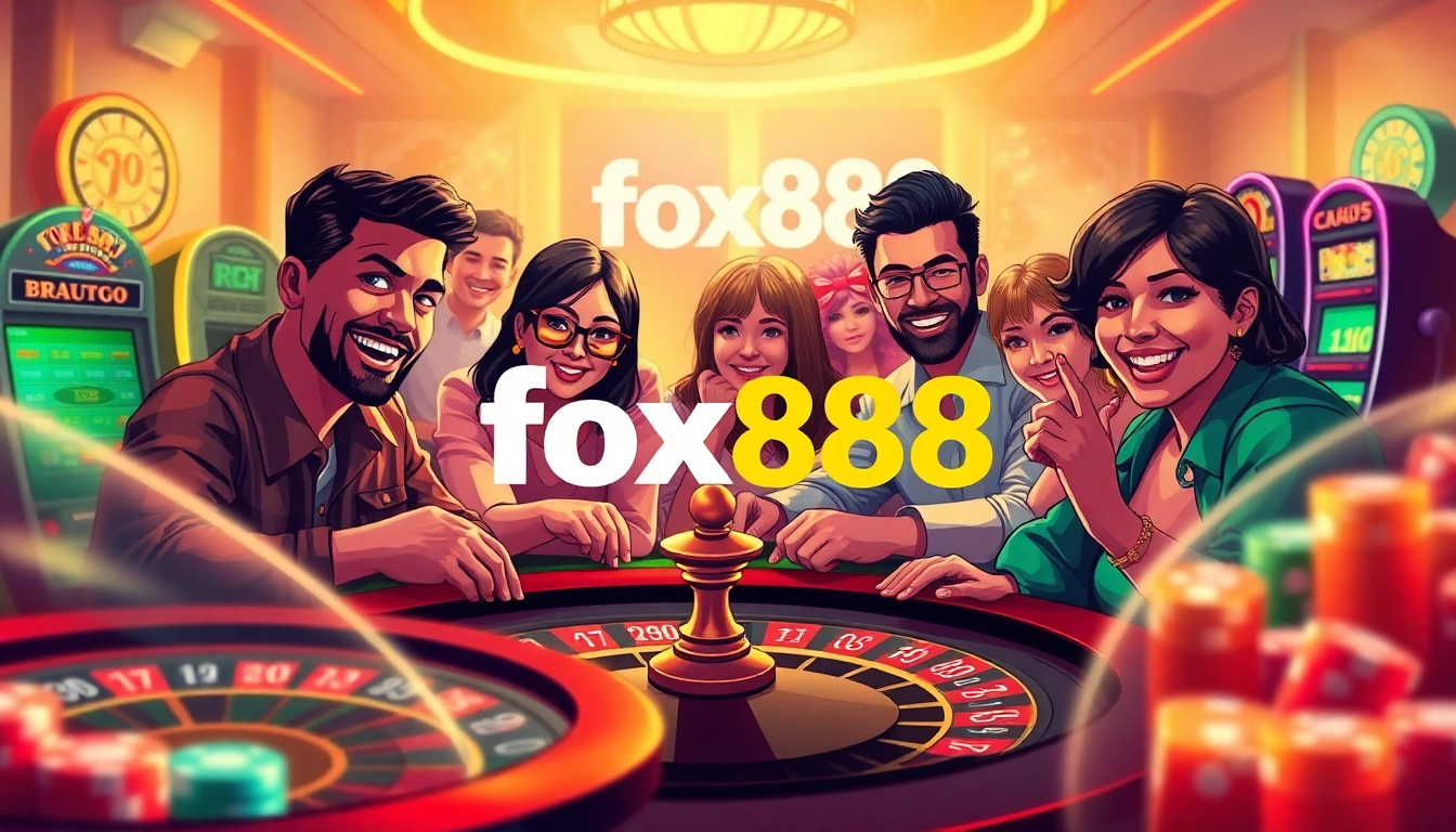 Enjoying an immersive fox888 online casino experience with diverse players at the virtual table.