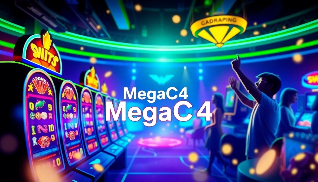 Experience the thrill of MegaC4 with vibrant visuals of exciting online gaming.