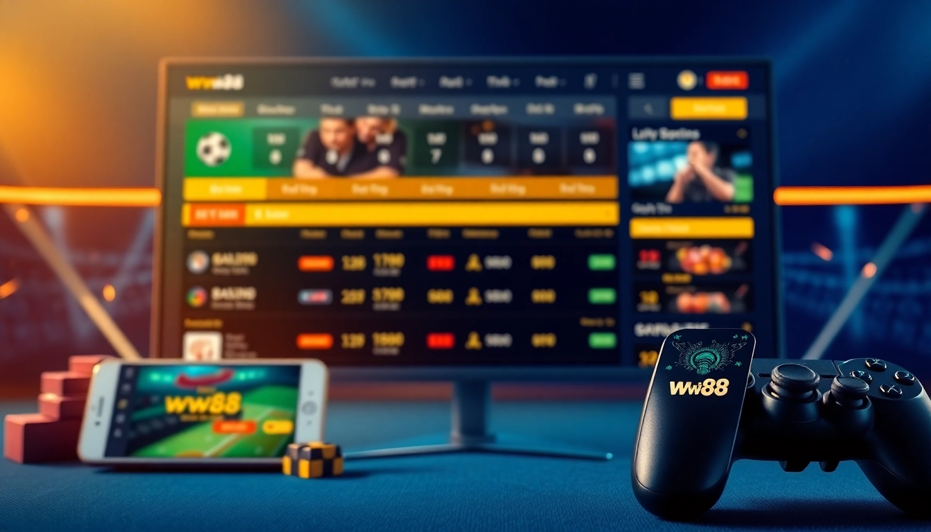 Experience the excitement of live betting on the WW88 platform with sleek visuals and real-time updates.