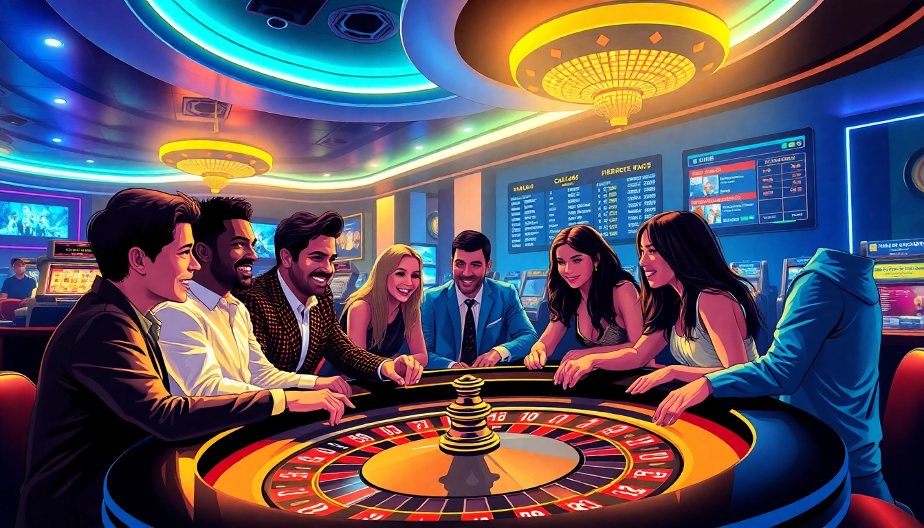 Experience thrilling action at the vibrant casino tables at https://deanmadonia.com/ with diverse players enjoying the game.