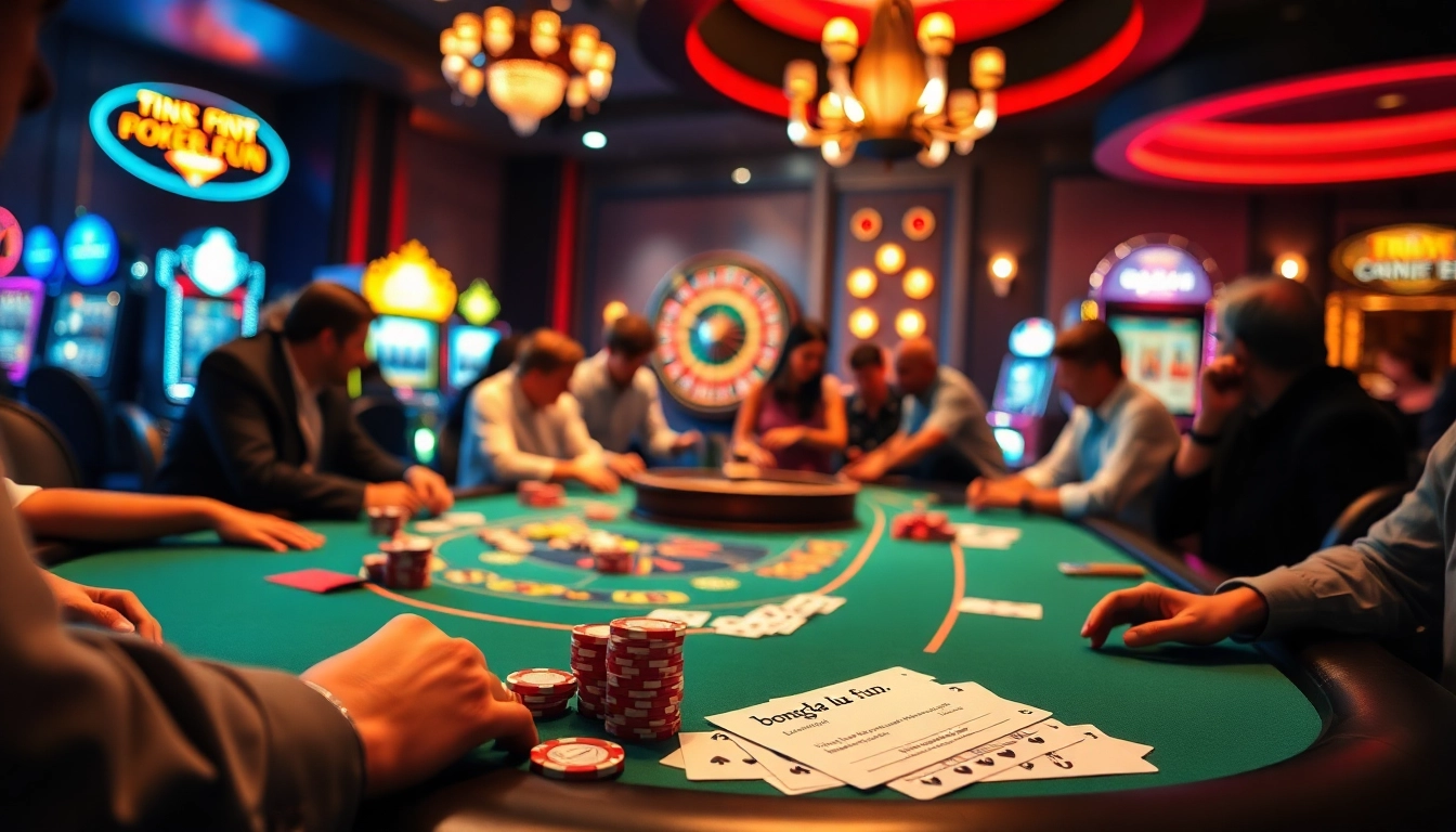 Experience the thrill of poker with the exciting original strategies of bong da lu fun in a vibrant casino setting.