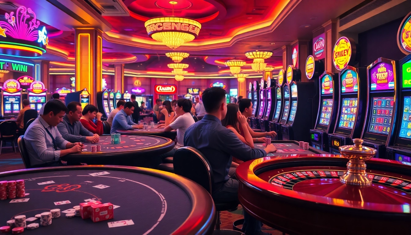 Experience thrilling moments with bong da lu fun at vibrant poker tables surrounded by players enjoying exciting casino games.