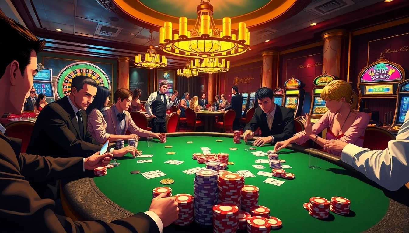 Experience the thrill of gambling with engaging anime-inspired characters at a casino table, blending excitement and fantasy with anime sex themes.