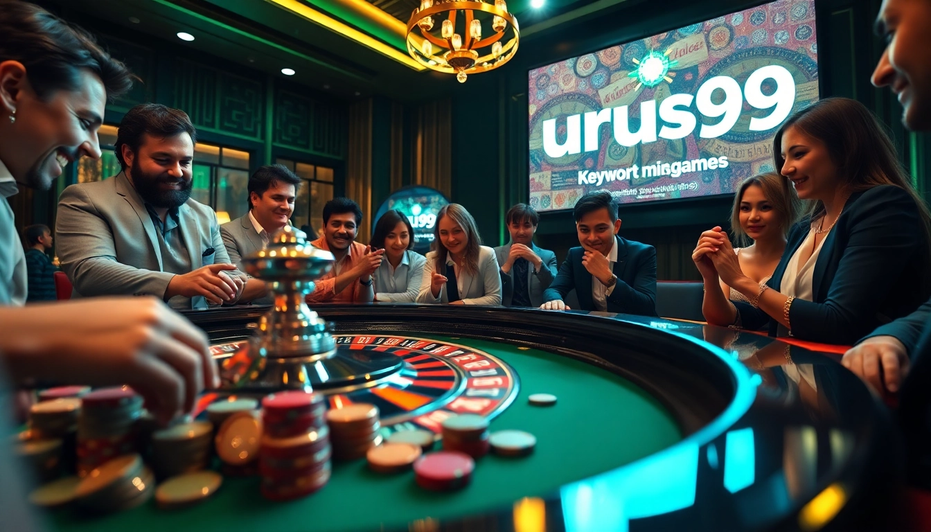 Experience the thrill of gambling at URUS99 with dynamic roulette action and vibrant casino ambiance.